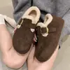 Sandálias Birkenstock Plataforma Retrô Femininas 2026 Outono/Inverno Novas Retrô Plus Veludo Slip-on Pelúcia Algodão Femininas