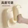 Gancho Adhesivo para Zapatillas de Baño en Forma de U, Estante de Drenaje para Montar en Pared sin Taladro para Almacenamiento de Zapatos en Baño/Inodoro