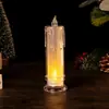 Luz de Vela Digital Simulada Lágrimas de Cristal Brilhantes Vela Falsa Brilhante Decoração de Natal Iluminação Atmosfera Luz Noturna