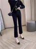 Calças de maternidade para primavera e outono, calças pantalona de novo estilo para grávidas, confortáveis para exercícios durante a gravidez, leggings para grávidas baixinhas