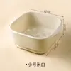Conjunto de bacia de lavagem de vegetais de camada dupla com cesto de drenagem, prato de plástico para lavar frutas e cozinha, mesa de centro para sala de estar com nova cesta de vegetais