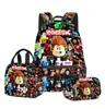 Mochila Infantil de Punto Más Vendida Transfronteriza, Bolso Escolar Rosa Estampado para Estudiantes de Primaria, Lonchera Térmica, Estuche, Kuromi