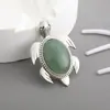 Colgante de Piedra Natural y Cristal Estilo Europeo y Americano Collar DIY Aleación Incrustada Accesorios de Colgante de Joyería de Cristal Transfronterizo
