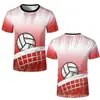 Esportes Vôlei Impressão Digital 3D Cruzada Europeia e Americana Nova Camiseta Casual de Manga Curta Masculina Venda Direta da Fábrica Fornecimento