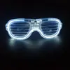 Gafas luminosas LED persianas gafas de luz fría gafas de fiesta accesorios para festival de música bar venta caliente transfronteriza al por mayor
