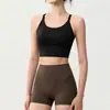 Sutiã esportivo de alta intensidade para mulheres, à prova de choque, adequado para corrida, treino casual, regata de yoga com costas bonitas de peça única, conjunto de fitness