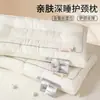 Almohada de Proteína de Crisálida de Gusano de Seda para Protección del Cuello, Ayuda al Sueño, Previene la Flacidez, Núcleo de Almohada para Uso Doméstico, Adecuada para Adultos que Duermen de Lado, Par de Almohadas Completo