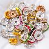 Rhinestone de color para taladro de 6-12 mm con rejilla separadora, se puede usar con junta de agujero recto, accesorios DIY para cadena de teléfono móvil, cadena de llaves