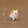 Figuras adorables de cachorros de Labrador y Golden Retriever, muñecas miniatura adorables, accesorios de decoración DIY para casas de muñecas y pequeños adornos para paisajes en miniatura