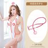 Lencería Sexy para Mujer, Body de Tres Puntos de Estilo Halter Uniforme de Juego de Rol de Enfermera, Conjunto de Tentación para Pareja