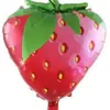 Novo Balão de Filme de Alumínio Morango Vermelho Balão Formato Fruta Morango Decoração de Festa de Aniversário