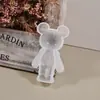 Amapola DIY Resina Conejo Espacial Oso Astronauta Molde de Silicona Dibujos Animados Yeso Vela Llavero Molde