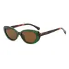 Gafas de Sol Ovaladas de Marco Pequeño Estilo Nuevo Transfronterizas, Modernas Gafas de Sol Estilo Callejero Ojo de Gato para Mujer, Gafas de Alta Gama, Personalizadas y Versátiles