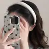 Tiara Coreana Retro de Couro Vermelho, Grampo de Cabelo Elegante de Alta Qualidade, Tiara de Topo Alto, Acessório de Cabeça Simples e Versátil