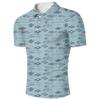 Nova Camisa Polo Masculina Europeia e Americana 2024 Estampa Digital 3D Gola Lapela Manga Curta Camiseta Fresca Casual Polo Masculina