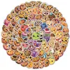 Pegatinas de graffiti de alimentos 50 piezas transfronterizas para teléfonos móviles, tazas, pegatinas decorativas impermeables resistentes a los arañazos, pegatinas para diario de mano para niños, venta al por mayor