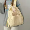 Mochila Casual de Viaje para Mujer, Mochila Escolar Dopamina Estudiante de Colores Dulces, Mochila con Cordón Estilo Nicho Lindo Femenino