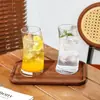 Taza de Café de Estilo Escandinavo Informal, Taza de Jugo, Taza Creativa de Media Luna, Vaso de Vidrio Doméstico para Agua, Taza para Bebidas