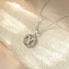 Colar Pingente com 26 Letras em Inglês Micro-Cravejado com Zircônia para Mulheres, Joias Elegantes e Sofisticadas, Acessórios Simples de Alta Qualidade