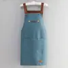 Delantal Transfronterizo con Impresión de Logo Personalizado, Impermeable, Resistente al Aceite, Resistente a las Manchas, Alta Calidad, Ropa de Trabajo Elegante para Hombre para Uso en Cocina y Hogar