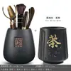 &Frete Grátis Cerimônia do Chá Seis Cavalheiros Combinação Conjunto Completo Acessórios para Conjunto de Chá Kung Fu Colher de Chá de Bambu Pinças Pinças Madeira Maciça