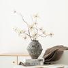 Jarrón de Cerámica de Gres Retro Estilo Shumen Wabi-Sabi Diseño Nicho B&B Escritorio Arreglo de Flores Secas Arreglo Floral Adornos