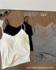 Camisola de Encaje Cepillado con Empalme para Otoño e Invierno, Top Sexy de Cuello en V para Mujer, Ajustado, Envolvente en el Pecho, Ropa Interior Larga
