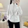 Top de Lã com Gola Alta para Esportes ao Ar Livre Jaqueta de Lã Cardigan Quente Espessado Camada Interna para Jaqueta Corta-Vento Feminina