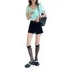 Shorts de Mezclilla Negros de Cintura Alta, Versátiles para Mujer, Primavera y Verano, Adelgazantes, Holgados, de Corte A, Pierna Ancha, Pantalones Cortos Muy Cortos