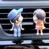 Celebriedade da Internet Enfeites de Carro Atacado Carro Acessórios de Carro Boneca Casal Fofo Beijo Decoração de Carro Elétrico Enfeites