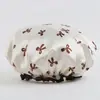 Gorro de ducha casero de doble capa para mujer, con protección para los oídos, impermeable, evita que el cabello se moje durante la ducha, engrosado para una mejor protección del cabello y reutilizable