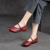 Sapatos Baixos Shanghai Jiewan 2023 Primavera Novos com Solado Plano Estilo Retro Polido com Fivela Frontal para Mulheres com Estilo Artístico