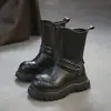 Jie Zhou 2026 Otoño Nuevo Estilo Primera Capa Piel de Vaca Estilo Retro Diseño Welt Diseño de Velcro Botines Punta Redonda Suela Gruesa Zapatos de Mujer