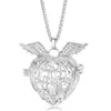 Pendente Vazado Flor Gota Mexicana Aromaterapia Corrente de Aço Titânio Diamante Difusor de Óleo Essencial Colar para Mulheres