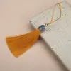 8cm borla de cloisonné borla tapa de aleación borla seda de poliéster marcador colgante accesorios de joyería precio grande excelente
