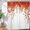 Cortina de ducha Amazon Temu más vendida de hoja de arce de otoño Acción de Gracias, cortina de ducha y cortina de ventana de poliéster resistente al agua con impresión digital de cosecha de otoño