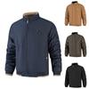 99015 Entidad Transfronteriza Primavera y Otoño Nueva Chaqueta de Cuello Casual de Negocios para Hombres de Mediana Edad Doble para Hombres de Mediana Edad