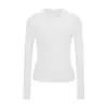 Camiseta Feminina de Outono com Manga Longa e Ombro Caído Estilo Spicy Americano Top Emagrecedor