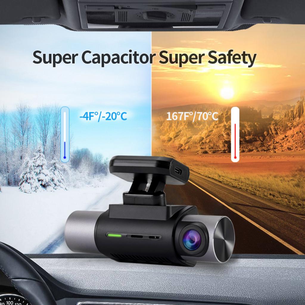 JWKG 2 Channels Dash Cam with IR Night Vision FHD 720P Front 720P ...