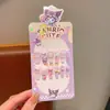 Novas Unhas Infantis Removíveis Vestíveis na Caixa para Meninas, Adesivos de Unha Removíveis, Adesivos de Unha Exquisitos de Desenho Animado, Peças de Unha