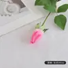 Flores Artificiales con Tacto Real, Flores Falsas de Gama Alta tipo Rosa, 3 Cabezas, Sensación Hidratante y Realista, para Decoración de Hotel y Hogar, Venta al por Mayor de Comercio Exterior Transfronterizo