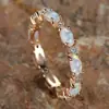 Anillo de Ópalo de Círculo Completo para Mujer Temu Shein Amazon Hot Explosions Moda Venta al por Mayor