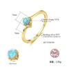Anillo de Plata S925 Pag&Mag para Mujer Estilo K Incrustado con Gema Ópalo Australiano Anillo Accesorios Transfronterizos Venta al por Mayor