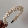 Faixa de Cabelo Dentada de Tecido Envolto com Textura Fresca Nova Moda Topo Alto Antiderrapante Presilha Acessórios de Cabelo