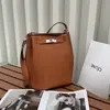 Bolsa Kelly Bucket de Couro Bovino de Primeira Camada, Bolsa Feminina de Couro Genuíno de Grande Capacidade, Bolsa de Ombro Versátil com Alça Larga, Bolsa Transversal