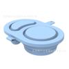 Caixa de Molho de Silicone Popular da Amazon com Tampa, Recipiente para Lanches, Embalagem Portátil com Tampa, Caixa de Tempero de Compartimento Duplo Fácil de Limpar