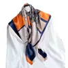 Bufanda de seda cuadrada grande de 90 cm para mujer, nueva bufanda de seda de imitación estampada, bufanda de satén de otoño e invierno, regalo de fábrica al por mayor