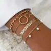 Pulseiras de Couro Masculinas para Fornecimento Transfronteiriço, Novas Joias de Estilo Europeu e Americano, Pulseiras de Couro Vintage Trançadas, Liquidação em Estoque