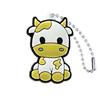 Llavero Colgante de Gato de Dibujos Animados de Goma Suave de PVC Transfronterizo en Stock, Accesorio Colgante de Cadena de Cuentas de Animales Lindos para Mochilas y Botellas de Agua