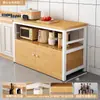 Cozinha rack multifuncional armário chão mesa de corte bancada multicamadas armário de armazenamento para micro-ondas armário lateral estreito